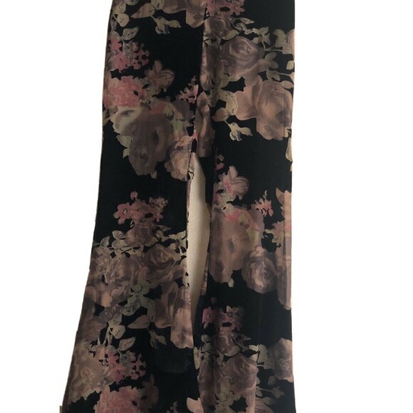 Flynn Skye Womens Black Floral Patty Flare Pant - Picture 9 of 14